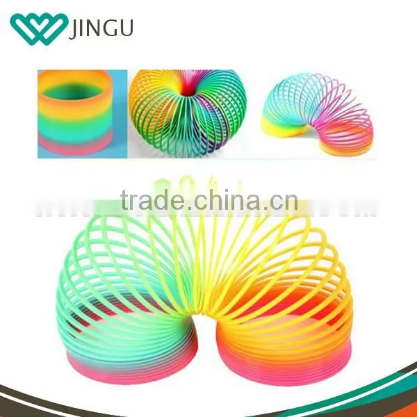 Custom Printing Logo Plastic Rainbow Slinky Spring Toy