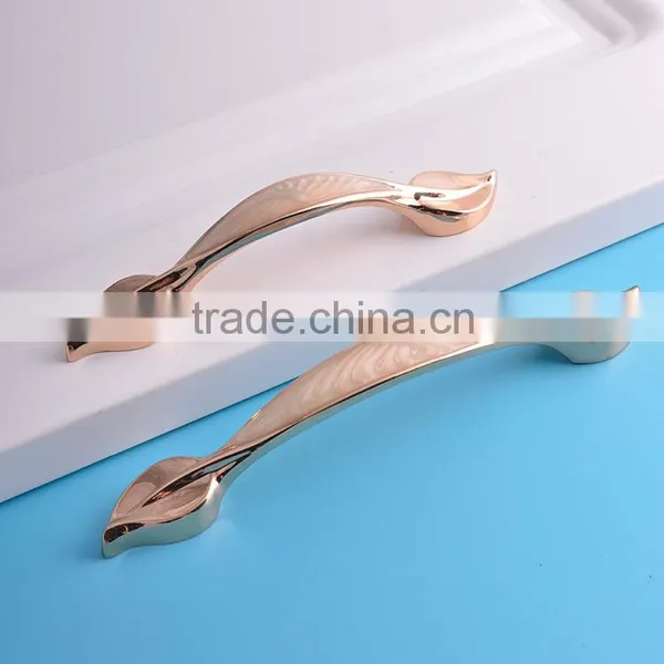 Industrial White Red Amber Color Leaf Shape Furniture Zinc Alloy Handle Window Handles and Knob