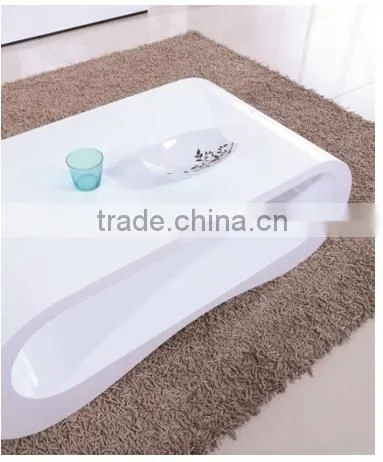 Elegant Shape Design Wooden White High Gloss Coffee Table,Tea Table photo-4