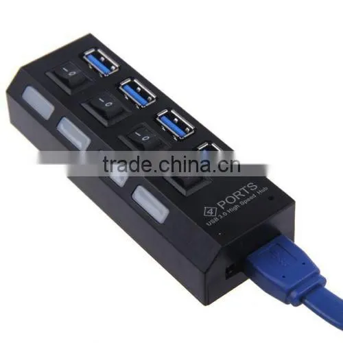 High Speed USB3.0 HUB 4Ports 5Gbps Splitter Power Adapter photo-3
