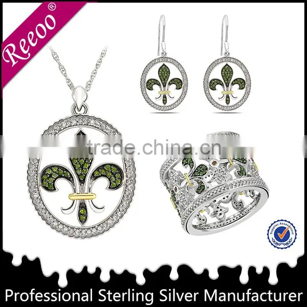 Micro Pave Setting Silver Pendants, Tree of Life Pendant photo-3