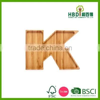 Hot New Products for 2016 Letter Bamboo Snack Tray Wholesale photo-3