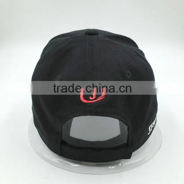 Wholesale Custom Made 6 Panel Black Cotton Twill Baseball Cap photo-4