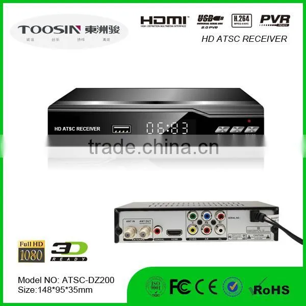 Hot selling dvb-atsc digital modulator HD H2.64 MPEG 4 Digital hd mini set top box atsc for Canada