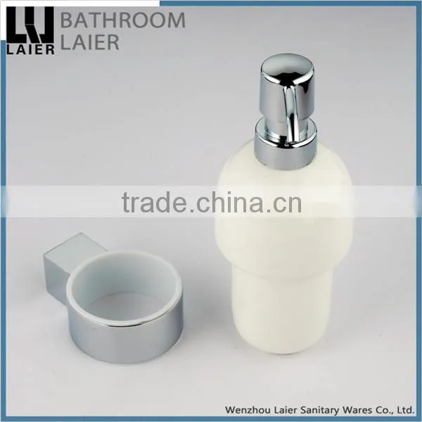 Promotional European Style Zinc Alloy Chrome Finishing Bathroom Accessories Wall Mounted Soap Dispenser photo-4