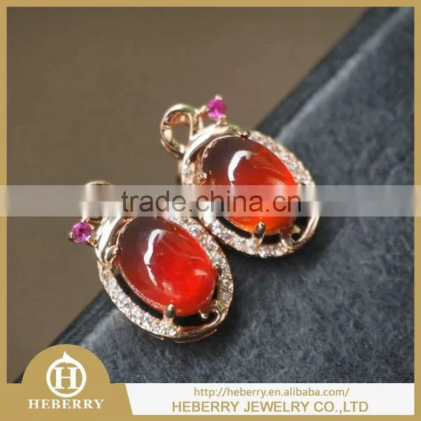 Fashion Natural Crystal Gemstone Earrings With 925 Sterling Silver photo-6
