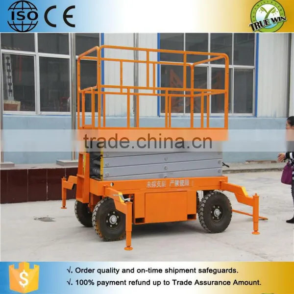 LOFT Warehouse Use Vertical Cargo Conveyor / Hydraulic Mobile Scissor Lift