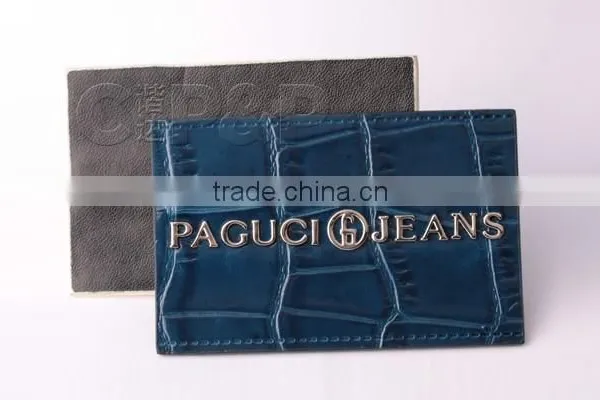 Black Green Vernis Leather Custom Patch With Different Colors photo-2