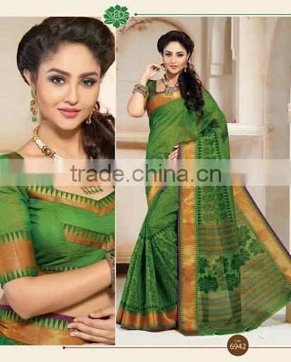Blue Cotton Silk Saree photo-3
