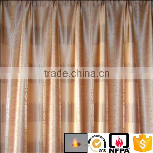 100% Polyester Permanent Fire Retardant Fabric for Curtain