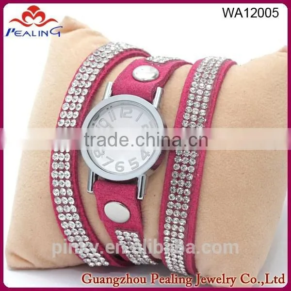 Best Selling New Style Colourful 4 Row Bling Bling Fashion Bangle Watch Ladies Watches photo-4