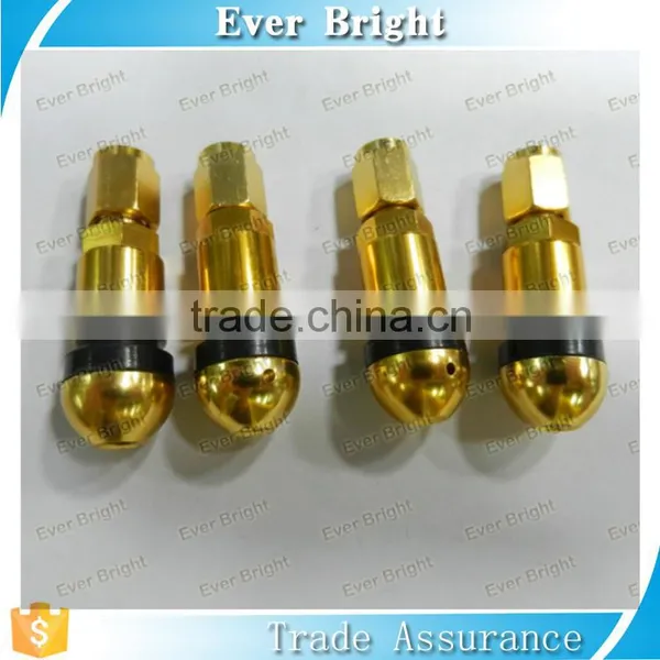 Auto Valve Vehicles Tubeless Plug in Wheel Valve Cap Gold Tone 4PCS photo-4
