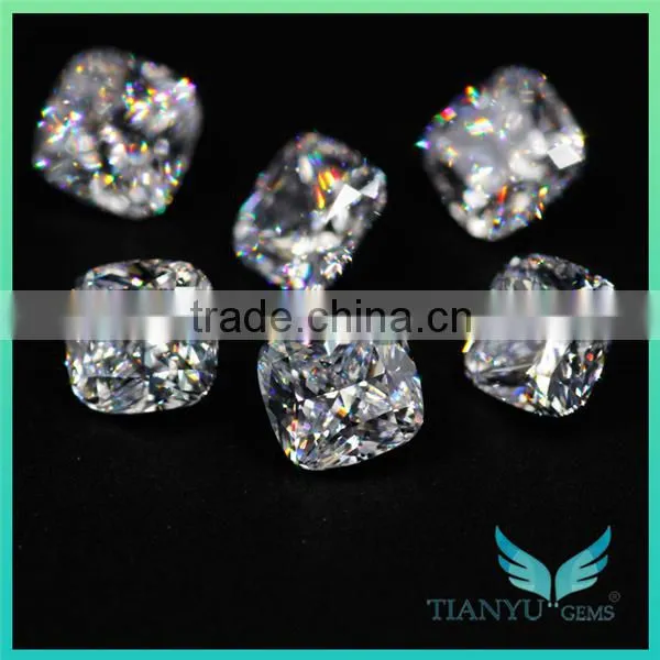 Free Sample Wholesale Zircon Gemstone Cushion Cut White Cubic Zirconia Jewelry photo-5