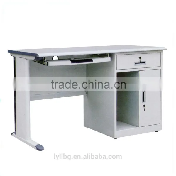 Hot Selling L Shape Steel Office Desk With Wooden Top photo-5