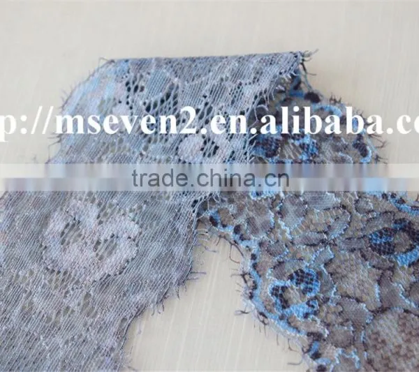 Good Looking 100% Elastic Spun Lace Eyelash Lace Trim in Multiple Color for Choosing photo-3