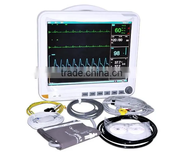 High Quality Cheap Price 15 Inch Handheld Portable Multi-Parameter Patient Monitor ECG, NIBP, SPO2, TEMP, RESP, PULSE-Shelly photo-2