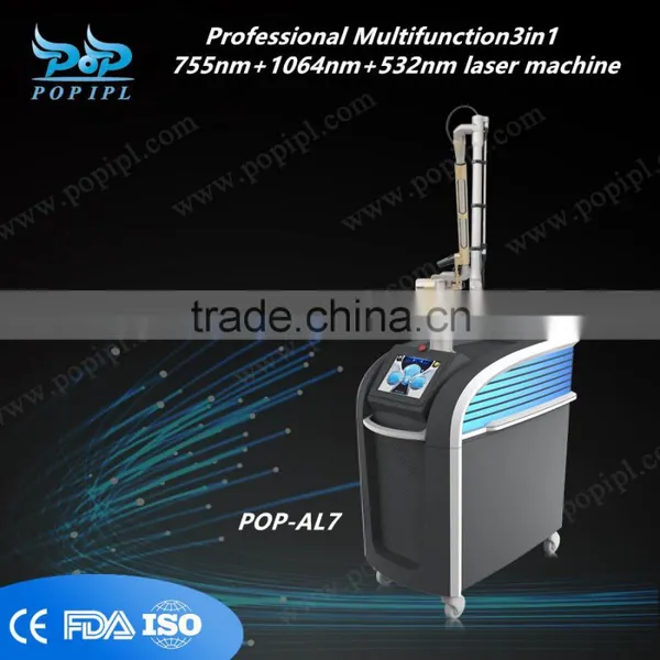 3in1laser Machine Professional Multifunction 755nm Alexandrite Laser And532nmlaser and Long Pulsed Laser 1064nm Best Machine photo-2