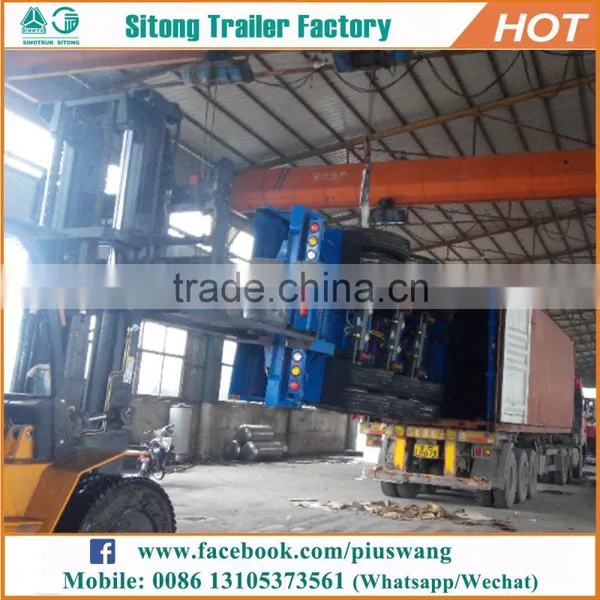 Durable 20ft 40ft Container Transport Semi Trailer 30 Ton Low Flatbed Semi Trailer photo-2
