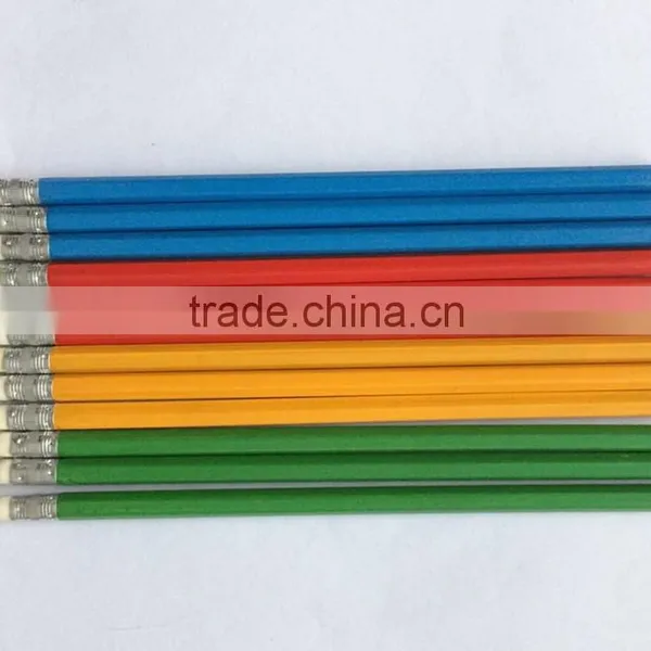 Hexagon HB Pencil, 7" HB Black Lead Pencil With Eraser photo-6