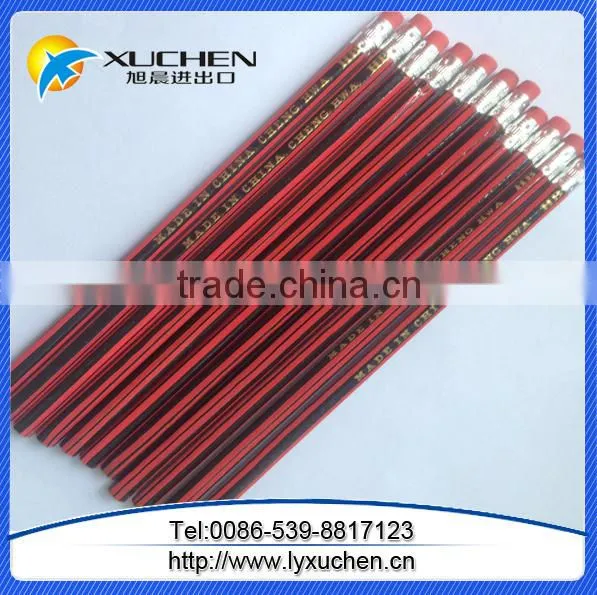 High Quality Custom Logo Printing HB Wooden Pencil With Eraser photo-4