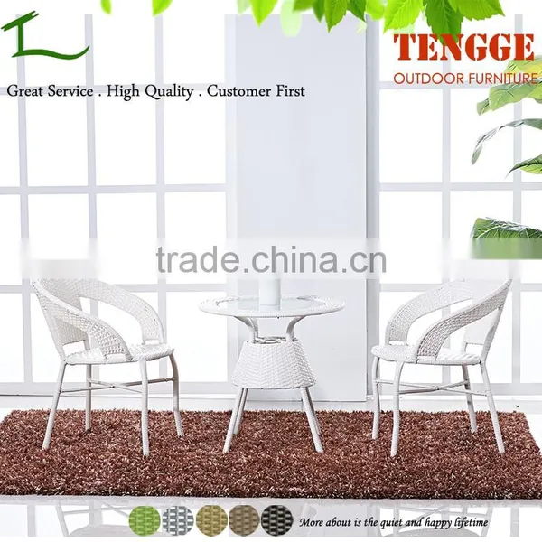 TG-8070 3 Pieces Outdoor Furniture Rattan Cheap Cafe Tables and Chairs photo-3
