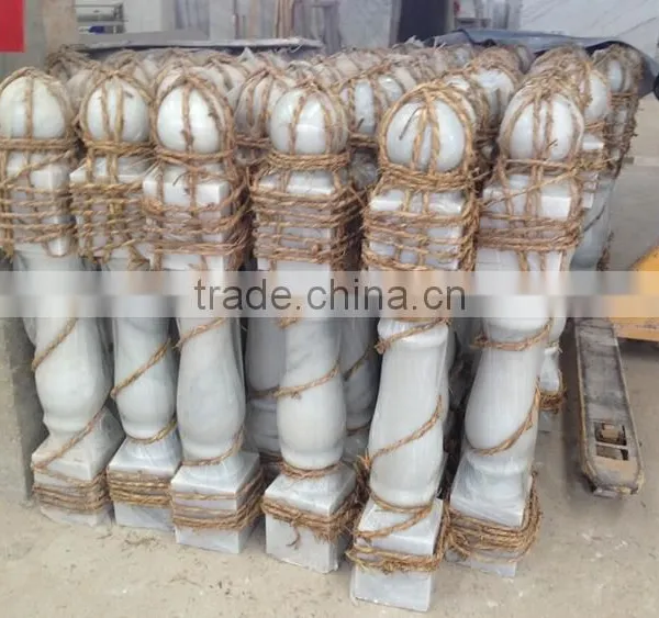 White Marble Baluster Light Stair Handrail photo-2