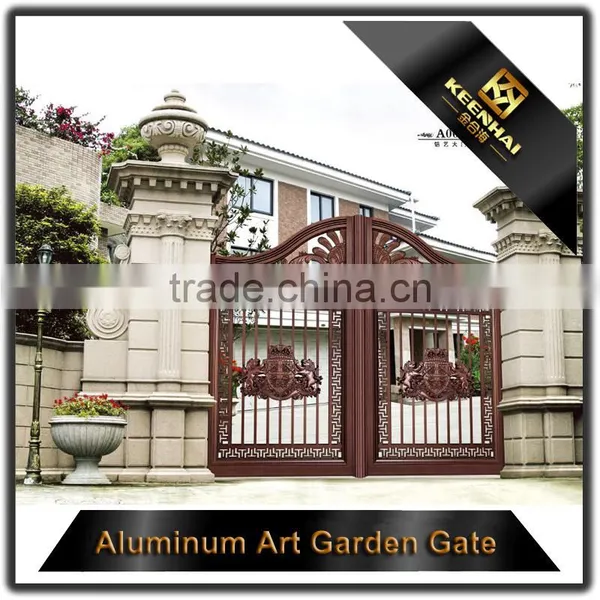 Garden Decoration Powder Coated Cast Aluminum Driveway Gate photo-4