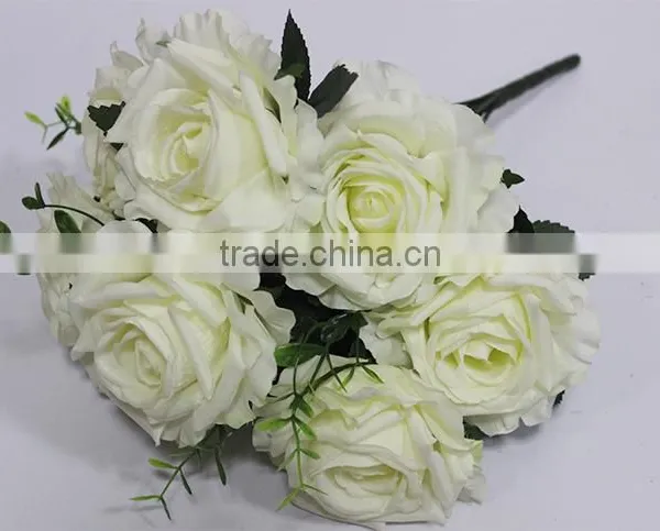 Hot Sale 9 Heads Artificial Silk Flowers,fake Rose Flowers photo-5