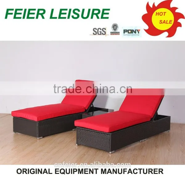 Portable Lounge Alum Wicker Rattan Outdoor Furniture photo-6