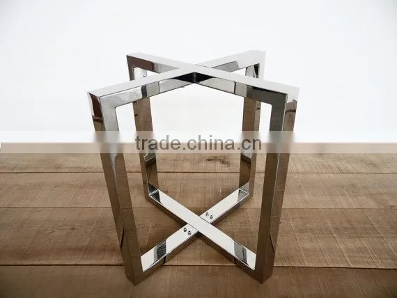 Polishing Stainless Steel Flat-packing Furniture Metal Coffee Table Bases photo-2