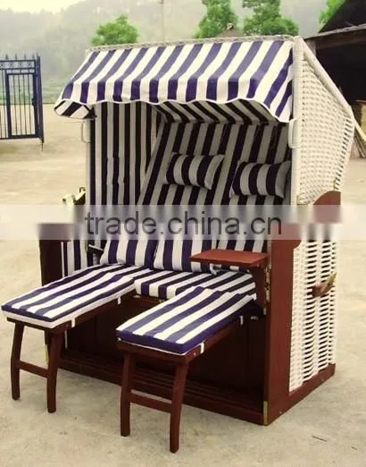Outdoor Beach Furniture Folding Wooden Beach Chair Canvas