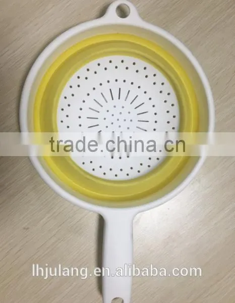 Foldable Fruit Strainer With Handle,plastic Foldable Colander With Handle photo-4