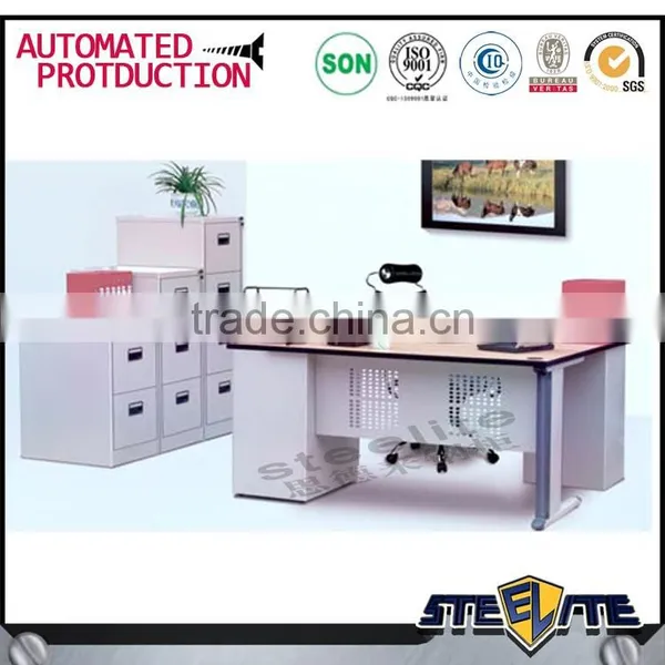 L Type Office Table Office Boss Table Portable Computer Desk Folding Table for Sale photo-3