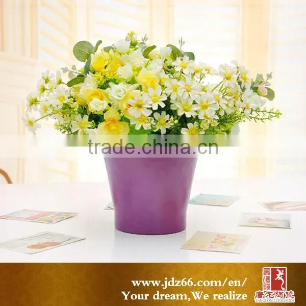 Factory Bulk Sale Colorful Ceramic Flower Pots photo-3