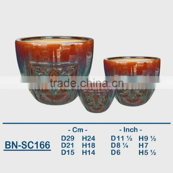 Vietnamese Ceramic Glazed Indoor Pot/ Indoor Planter BN-SC165 photo-2