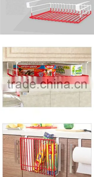 Kitchen Hardware Accessories Sliding Plastic Coating Wire Hanging Basket for Cabinet Storage photo-4