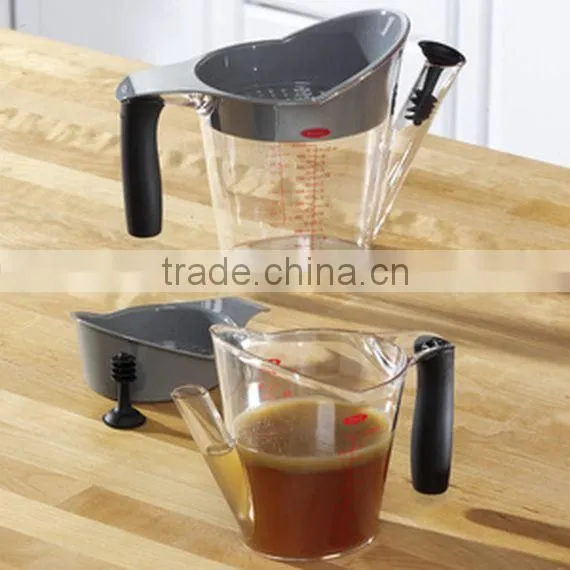 2016 Wholesale Kitchen Tools 2-Cup Fat Separator Measuring Cup With Strainer photo-2