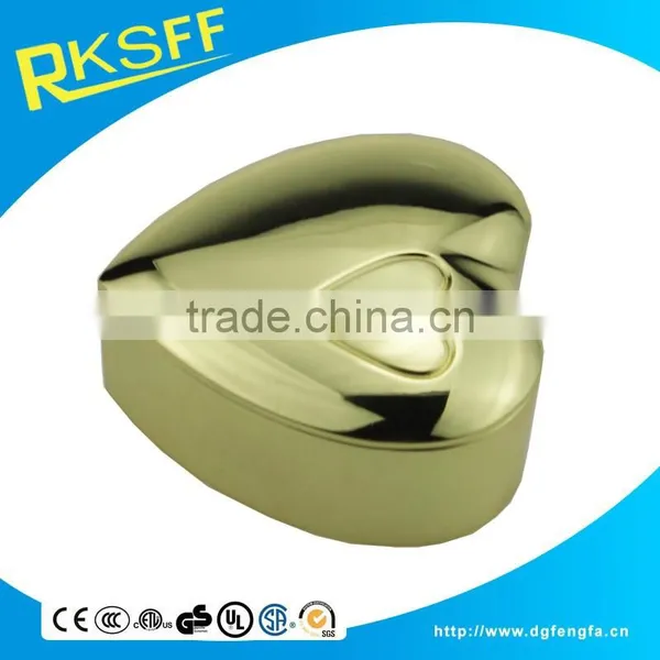 Newest Heart Shaped Zinc Alloy Gold Plating Jewelry Gift Box With Laser Logo photo-3