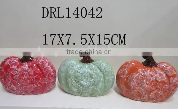 Holloween Flower Pattern on Ceramic Pumpkin Festive Decorations photo-5