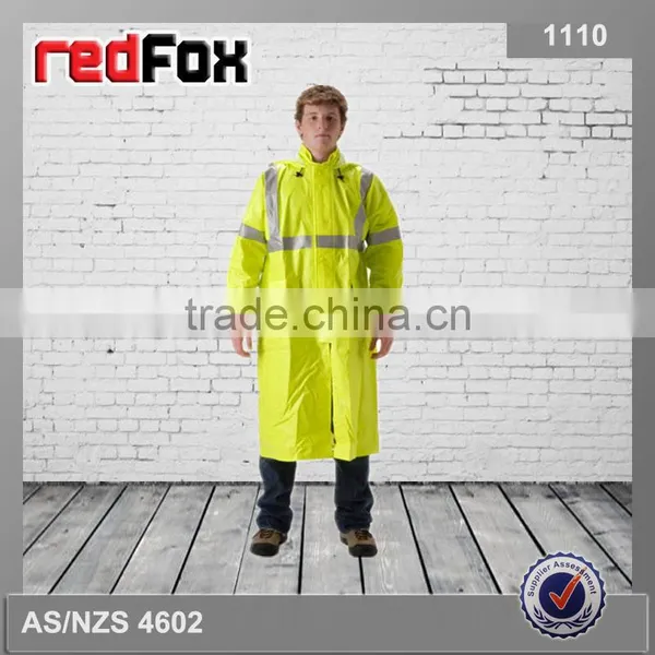 Hi Vis Red Working Pvc Rain Cape Poncho Spot Sales photo-5