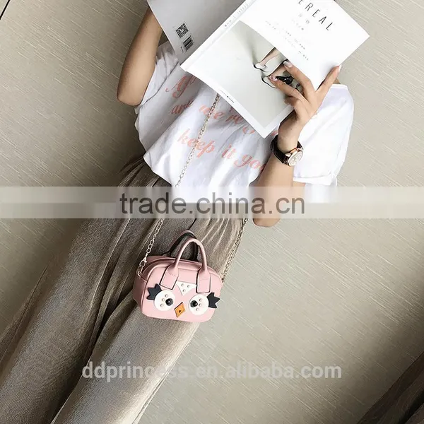 New Arrival Girl Shoulder Bag Soft PU Pink Bag Animal Cartoon Cheap Child Bag photo-6