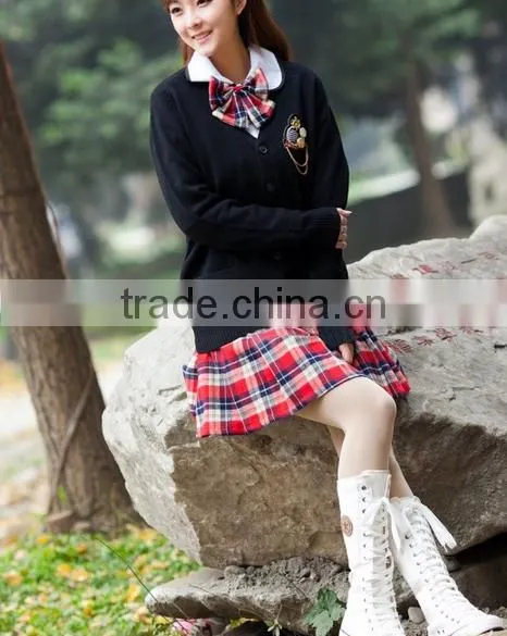 Autumn Fashion Style Cardigan Woolen School Uniform British School Uniform Sweater photo-4