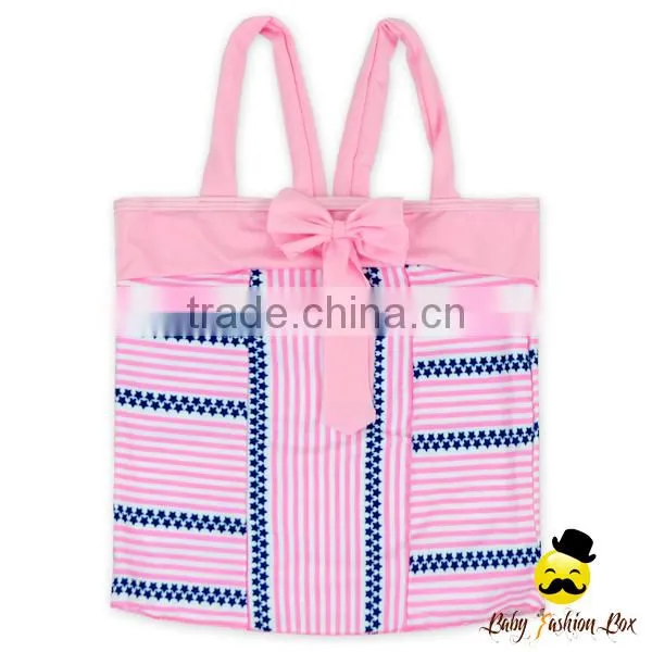 YZA-003 Yihong Fashion Style One Size Baby Stripe With Pink Dress Suit Kids Girls Bikini Swimwear photo-2