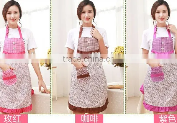 Fashionable Kitchen Waterproof and Oil Floral Sleeveless Apron Promotional Aprons Customized Advertising photo-4