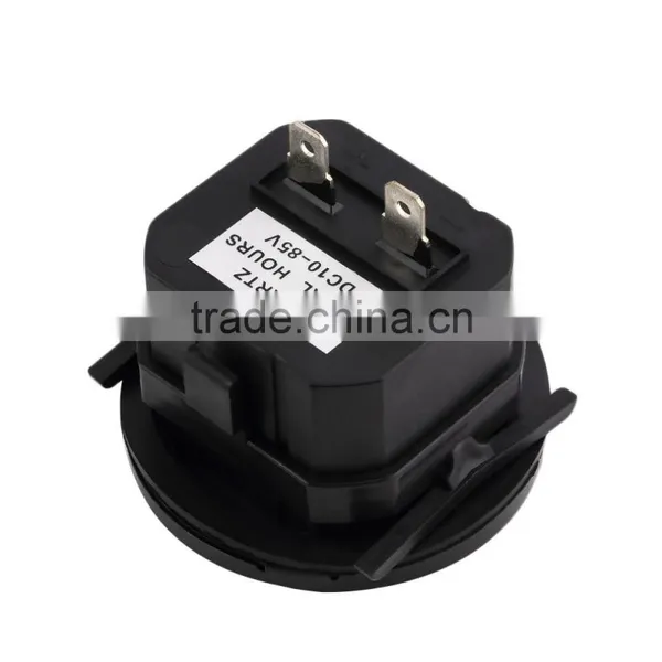 2" Round Hour Meter Hourmeter Cart Marine Boat Generator Engine 10-80VDC Black Brand New photo-3