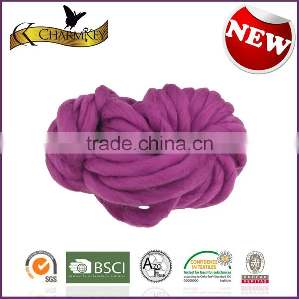 Charmkey Chunky Yarn for Fashion Hat Thick Roving Yarn 100 Acrylic Yarn Wholesale photo-3