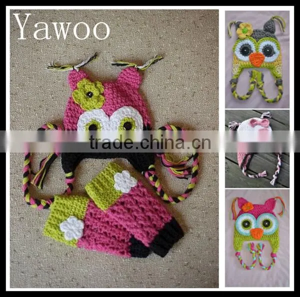 Yawoo Christmas Baby Owl Hats With Gloves Sets so Cute Winter Baby Hats Knitted Baby Crochet Hats