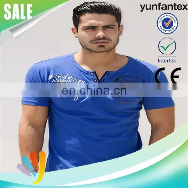 2017 Latest New Fashion Custom Emb Blue Polo Shirt photo-3