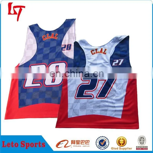 Factory Price OEM Service Custom Dri Fit Sublimated Lacrosse Pinnies photo-5