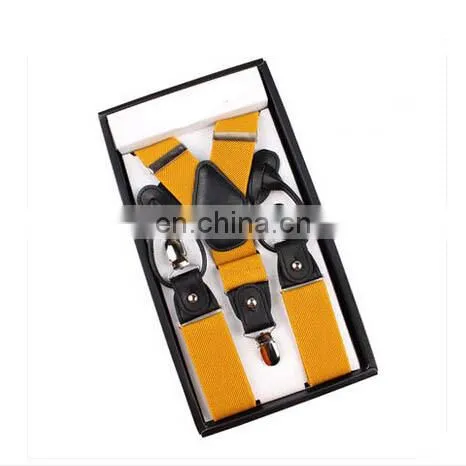 Yiwu Longkang 3.5cm Strong Elastic Ribbon Dual Clips Fashion Work Man Braces Suspenders photo-4